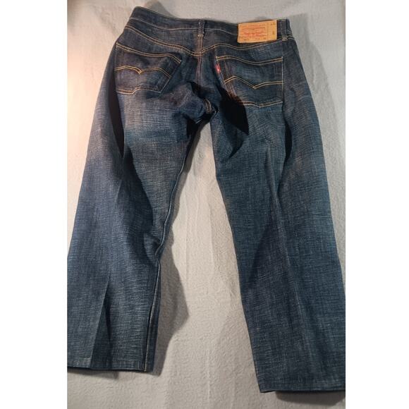 Levi’s 501 Men’s Jeans 33x23 Button Fly Straight Leg Blue Denim Red Tab Patch - Picture 9 of 10